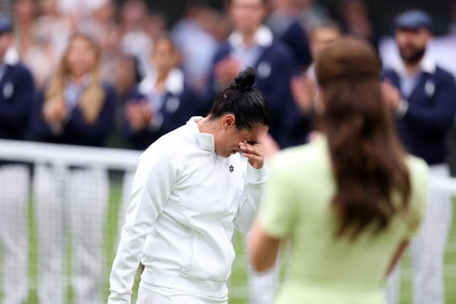 Ons Jabeur in tears on court