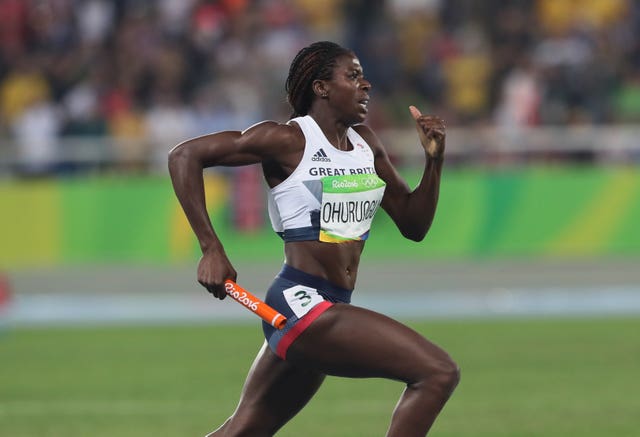 Great Britain’s Christine Ohuruogu during the Women’s 4 x 400m Relay Final at the Olympic Stadium on the fifteenth day of the Rio Olympic Games, Brazil