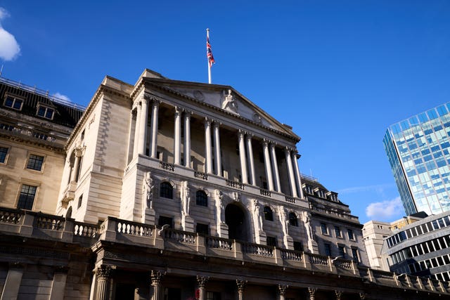 The front of the Bank of England 