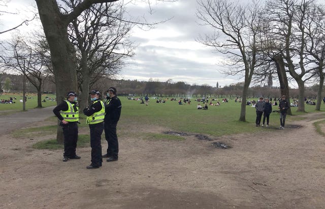 Police in park