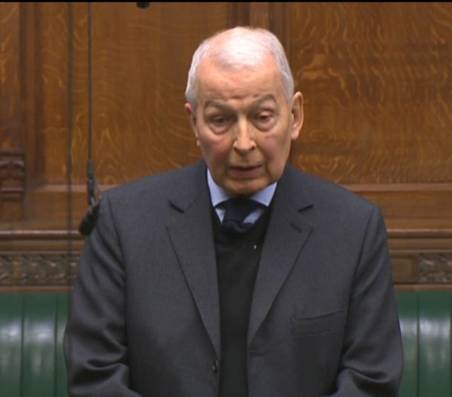 Frank Field speaking in the House of Commons