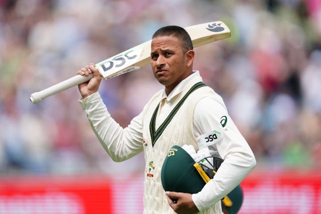 Usman Khawaja was dismissed for a masterful 141 (Mike Egerton/PA)