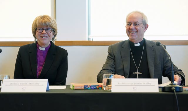 The Bishop of London Sarah Mullally and Archbishop of Canterbury, Justin Welby