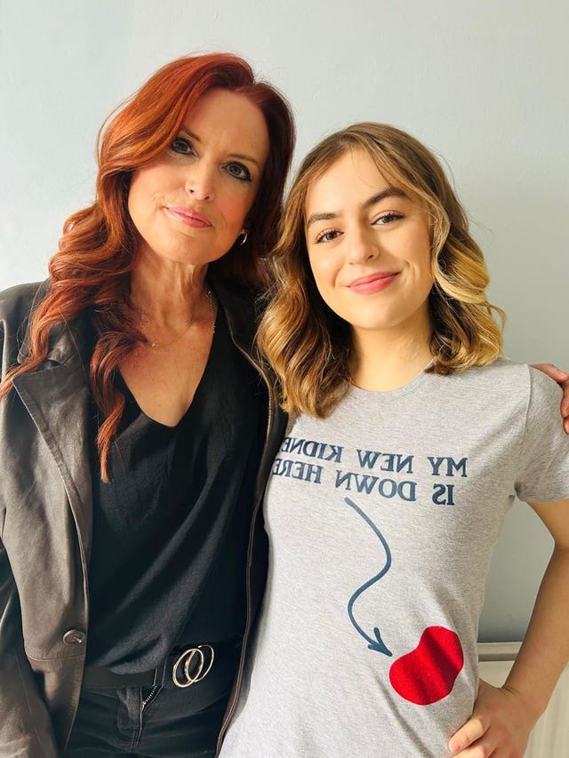 Maya Solecki, 16, alongside Echo journalist Emma Palmer, 51, who generously donated a kidney to Maya. (Maria Solecki/ PA)