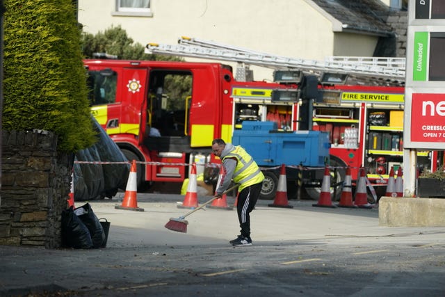 Donegal service station blast scene