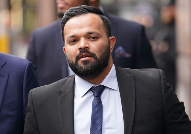 Azeem Rafiq arriving at the CDC hearing on Tuesday