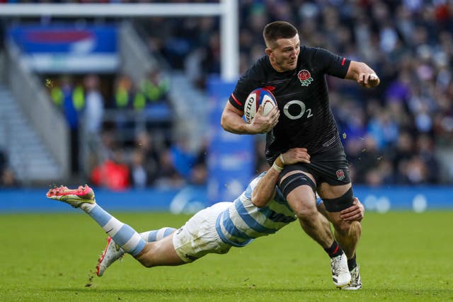 Tom Curry in action against Argentina at the start of the autumn