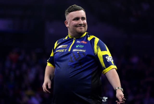 Luke Littler on stage