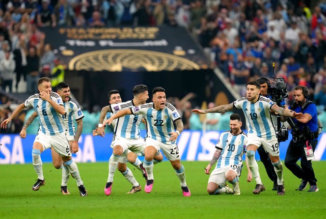 But Argentina were the ones celebrating at the end as they won the shoot-out to claim World Cup glory