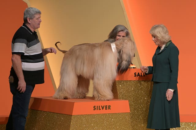 The Queen during a visit to the set of the series Rivals in Bristol