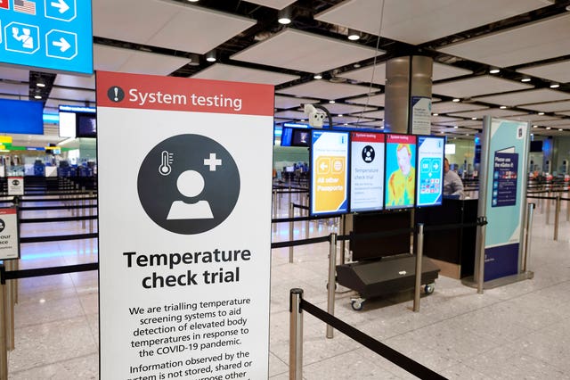 Temperature screening at Heathrow Airport