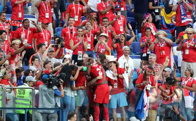 Felipe Baloy's consolation goal against England was celebrated in style by Panama fans