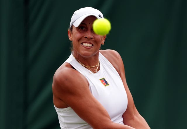 Madison Keys during her match against Olga Danilovic