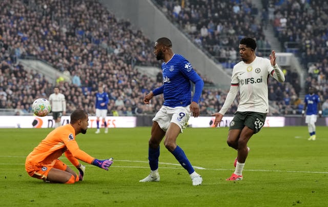 Beto, centre, opens the scoring