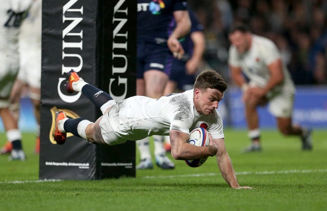 George Ford scores the injury-time try that denied Scotland two years ago