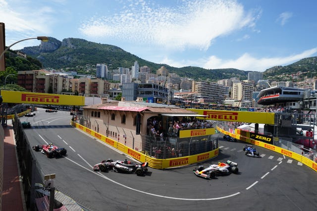 Cars drive around Monaco