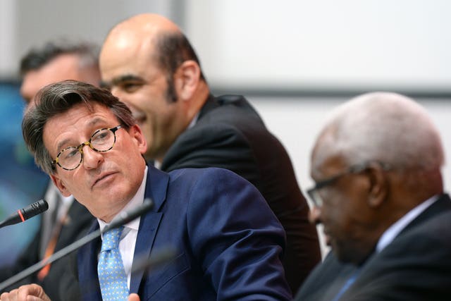 Lord Coe with Lamine Diack