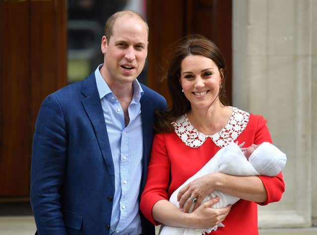 The Duke and Duchess of Cambridge and their newborn son