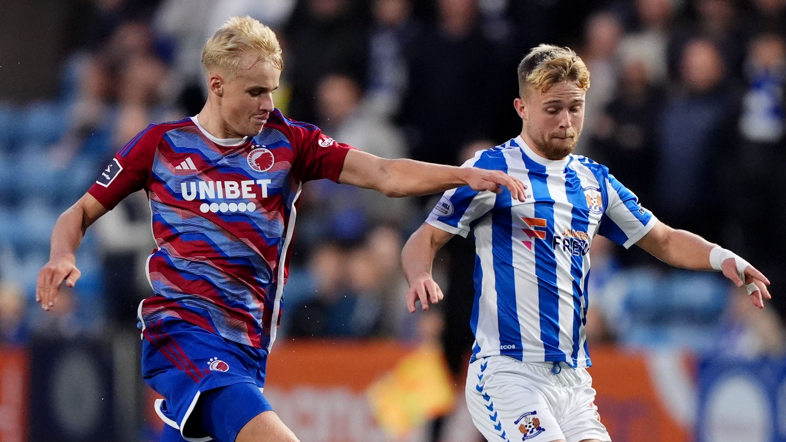 David Watson, right, opened the scoring for Kilmarnock at St Johnstone (Andrew Milligan/PA)