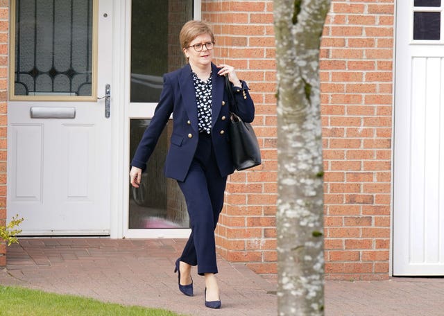 Nicola Sturgeon leaving home