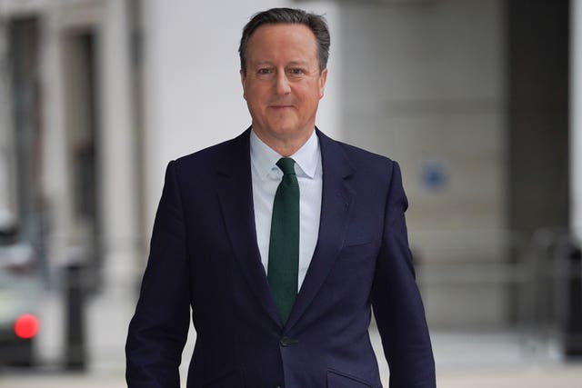Foreign Secretary Lord David Cameron