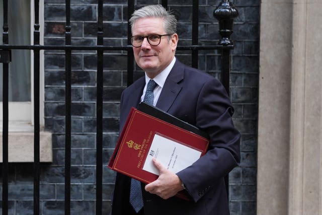 Prime Minister Sir Keir Starmer departs 10 Downing Street