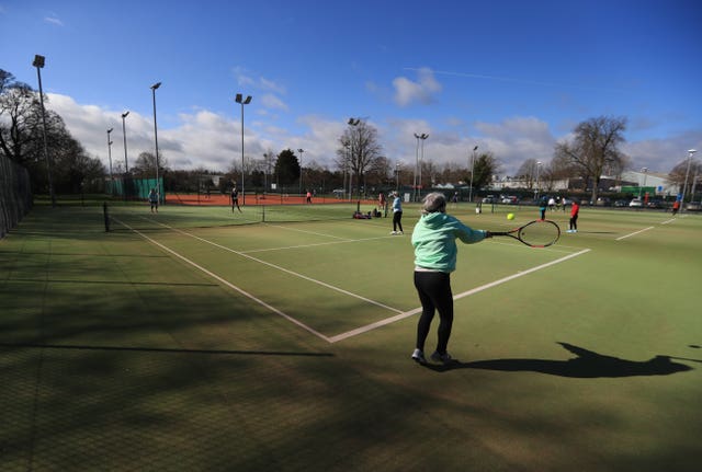A game of doubles at Grantham Tennis Club 