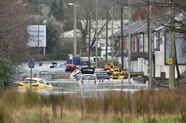 Flooding in Nantgarw in February