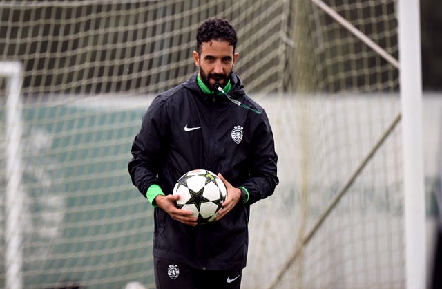 Sporting Lisbon coach Ruben Amorim during a training session