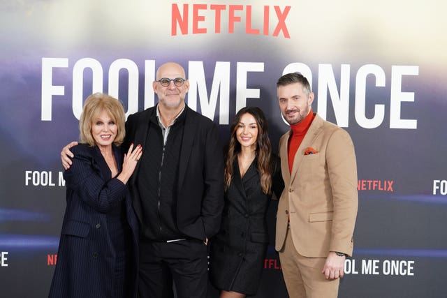 Dame Joanna Lumley, writer Harlan Coben, Michelle Keegan and Richard Armitage, who were in Fool Me Once