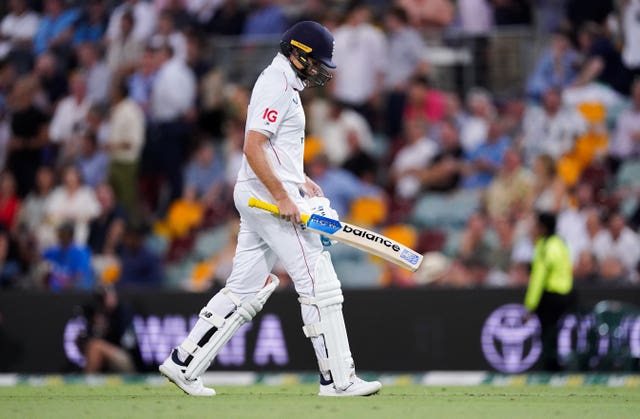 England’s Joe Root walks off dejected 