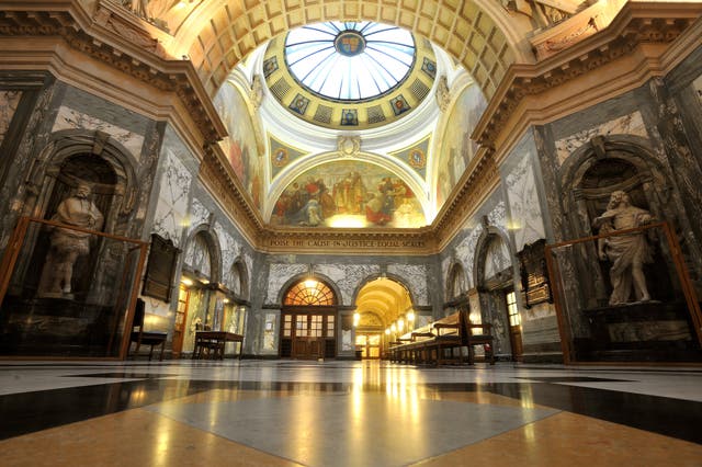 The Grand Hall of the Central Criminal Court also known as the Old Bailey, in central London