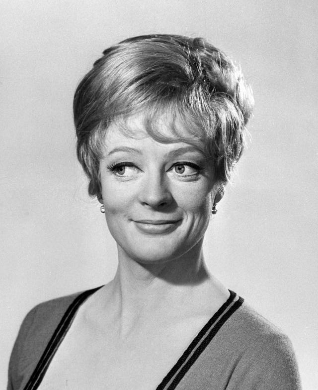 Black and white headshot of Dame Maggie Smith