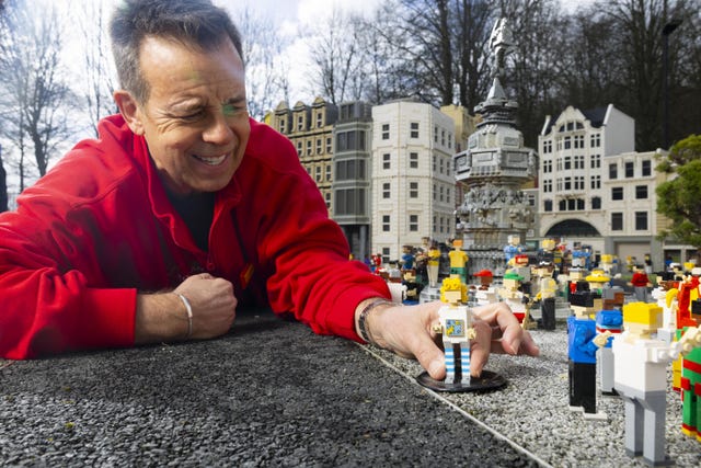 Pat Sharp unveils ‘1996 High Street’ in Miniland at Legoland Windsor Resort