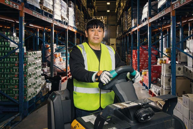 Mokhammed - who fled Ukraine to come to the UK - has secured a role working as a warehouse operative