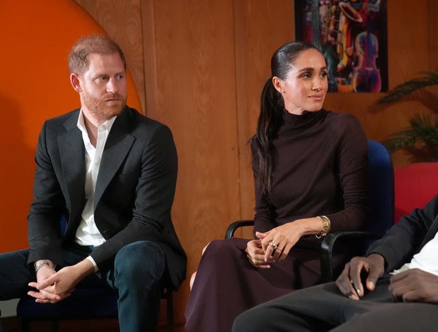 The Duke and Duchess of Sussex during a visit to The Community Recording Studio in Nottingham