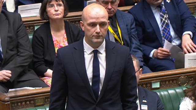 SNP Westminster leader Stephen Flynn speaks during Prime Minister’s Questions in the House of Commons