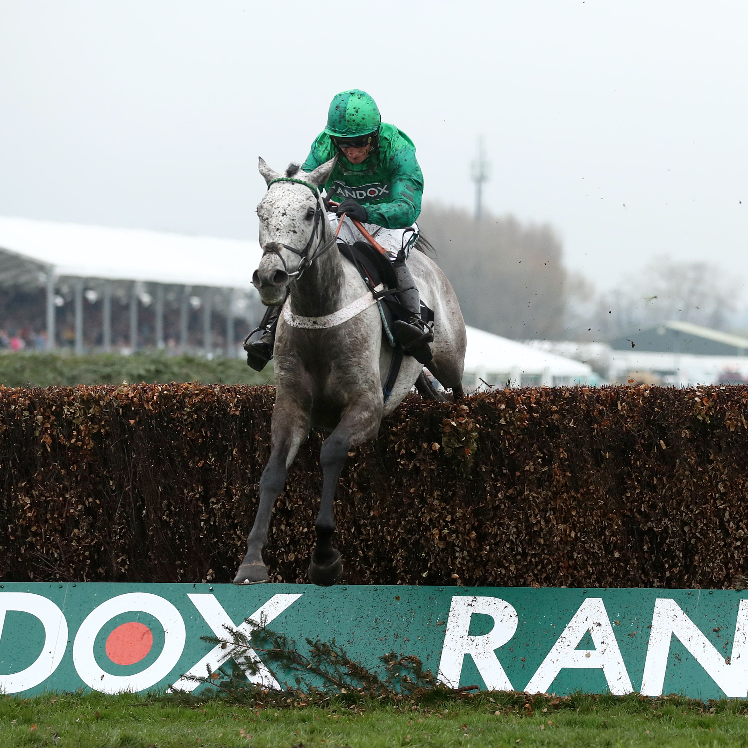 Terrefort (left) on his way to winning at Aintree