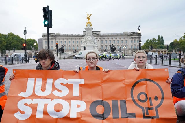 Portesters said they wanted to take action against new fossil fuel licences (Jonathan Brady/PA)