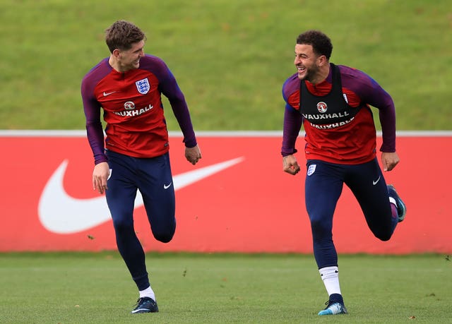 Kyle Walker, right, believes England's togetherness will stand them in good stead