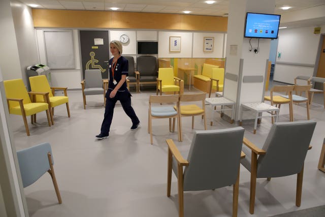 The waiting room in a hospital (Andrew Milligan/PA)