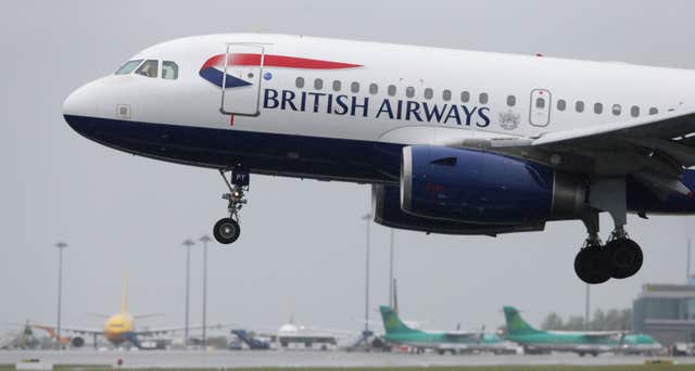 British Airways jet lands at Dublin airport
