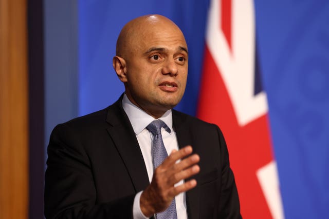 Health Secretary Sajid Javid 