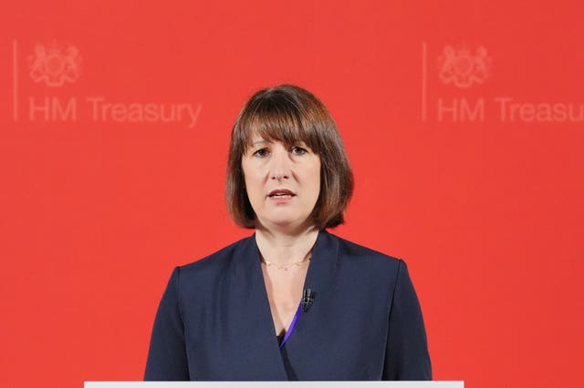 Chancellor Rachel Reeves giving a speech at the Treasury in London