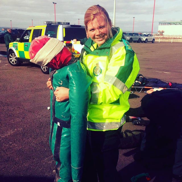 Lauren Biffen, a student paramedic with the South West Ambulance Service