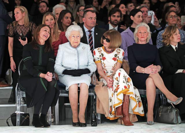Royal visit to London Fashion Week
