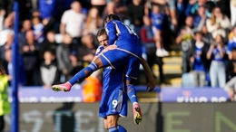 Jamie Vardy celebrates scoring Leicester’s winner against Bristol City. (Nick Potts/PA)