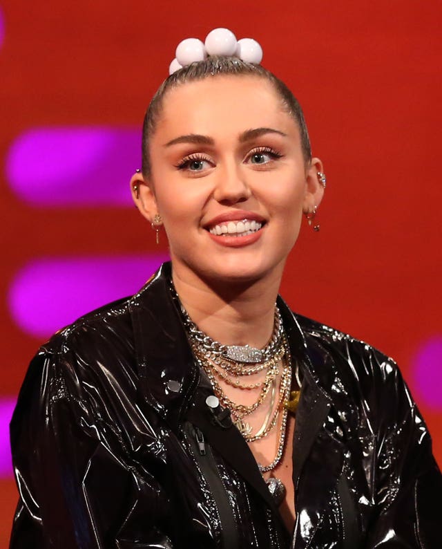 Miley Cyrus filming The Graham Norton Show  