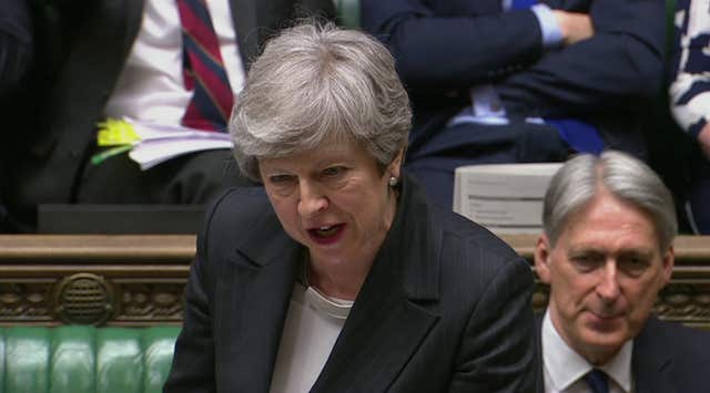 Theresa May speaking in the Commons