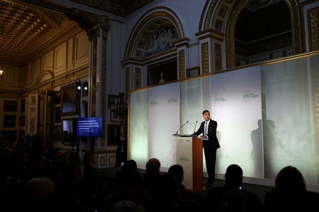 Prime Minister Rishi Sunak opens the Global Food Security Summit in London